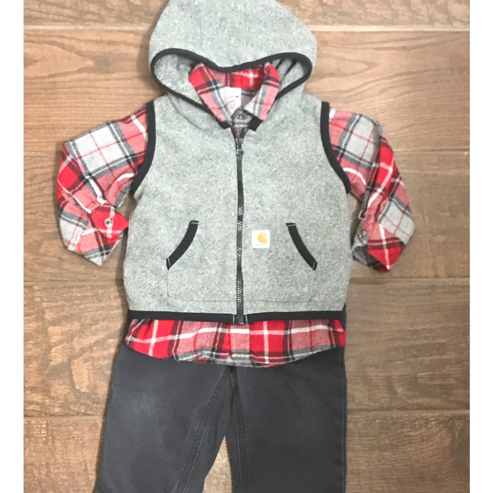 3pc Carhartt Outfit, Shirt, Vest & Jeans